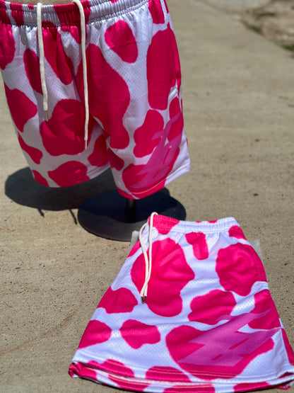 Pink Cow Print V1 Shorts