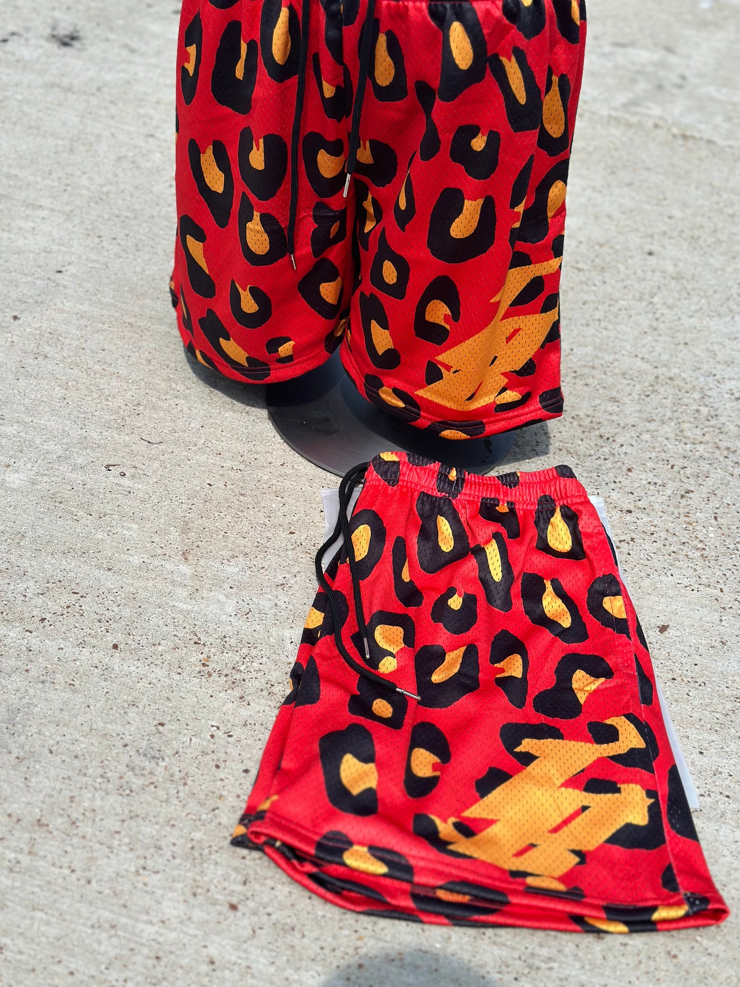 Red Cheetah Print V1 Shorts